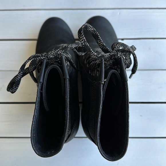 Sorel Lexie Wedge Boot Black Leather size 9 - Picture 8 of 11